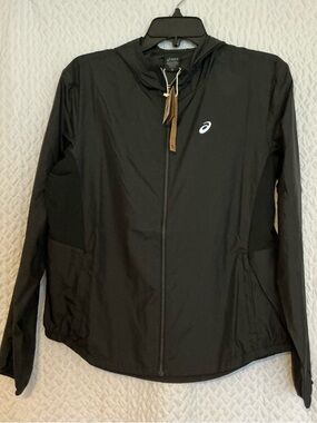 Asics Black Women's Hooded Full-Zip Utility Jacket